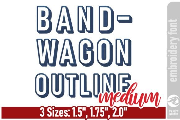 Review: Bandwagon Outline Embroidery Font - M