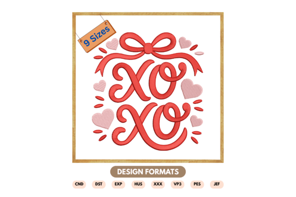 Reviewing the XO XO Valentine Embroidery Design